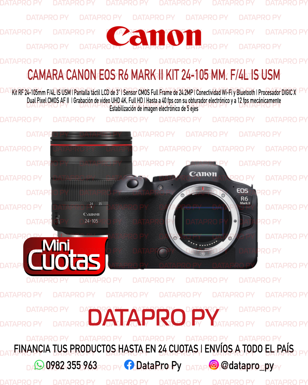 Canon EOS R6 Mark II Kit 24-105mm. F/4L IS USM